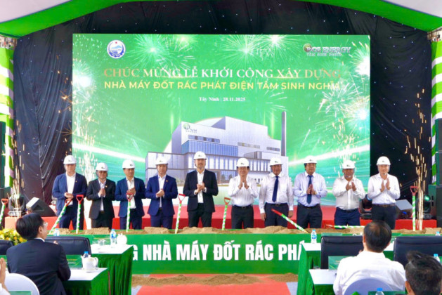 Tây Ninh khởi công Nhà máy đốt rác phát điện Tâm Sinh Nghĩa với tổng vốn đầu tư hơn 4.750 tỷ đồng